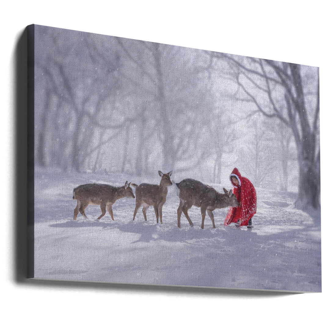 Winter Wonder Child by Irene Wu | Christmas Kids Portrait, Large Canvas Wall Art Print | Artsy Earth