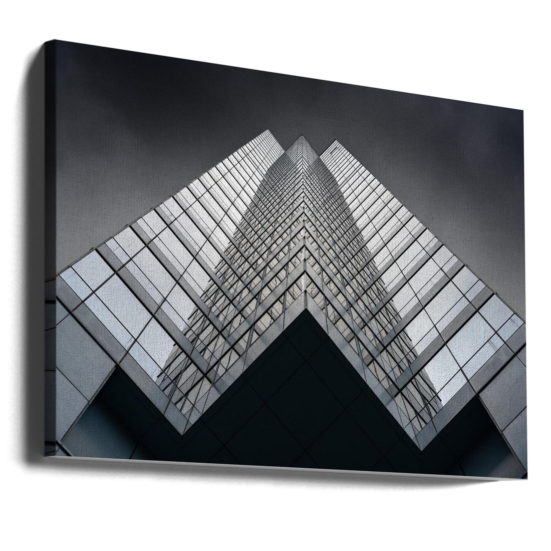 Urban Tower Reflection by David Chiodo | Modern Architecture Geometry, Large Canvas Wall Art Print | Artsy Earth