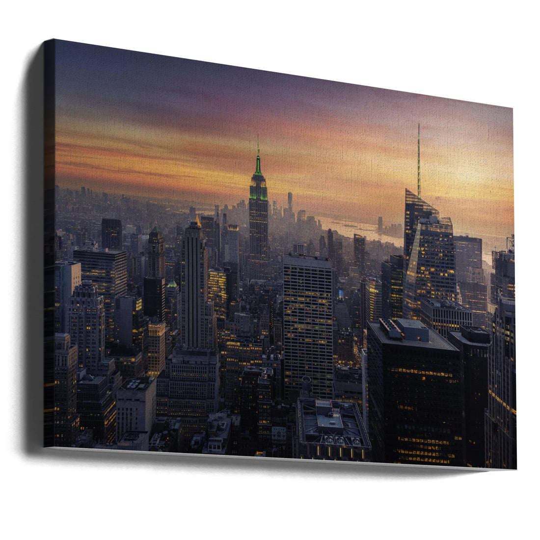 Big Apple by Jorge Ruiz Dueso | Manhattan Cityscape Sunset, Large Canvas Wall Art Print | Artsy Earth