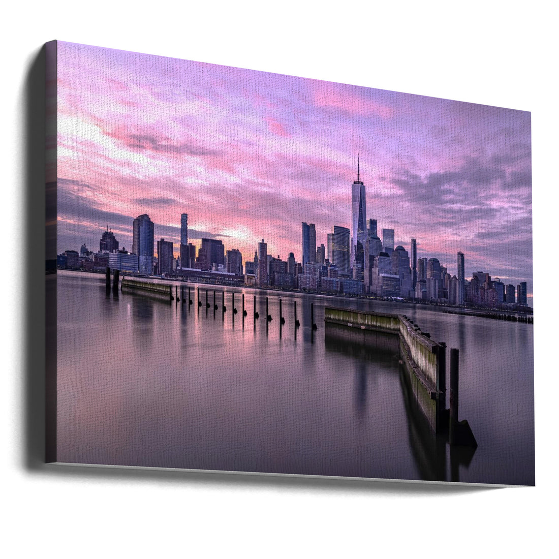 Manhattan's morning by Jie Jin | Urban Cityscape Skyline, Large Canvas Wall Art Print | Artsy Earth