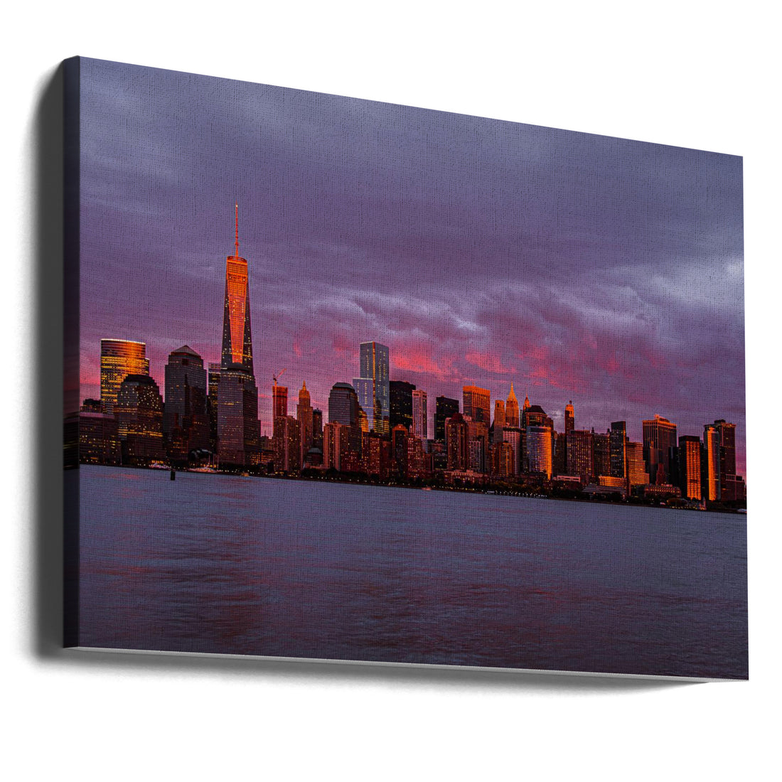 New York City Sunset by Bing Yu | Urban Skyline Architecture, Large Canvas Wall Art Print | Artsy Earth