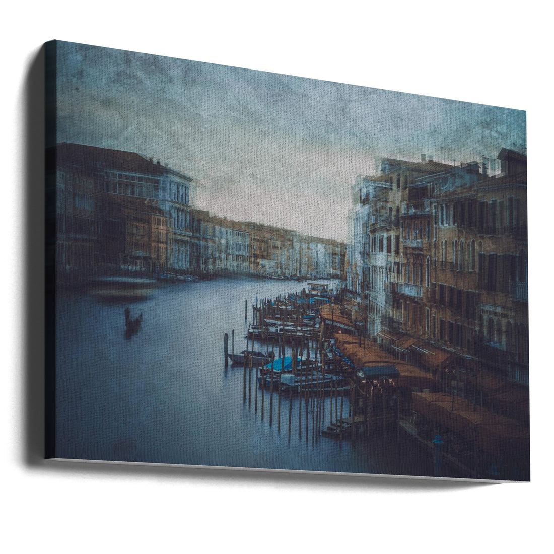 Venice Canal Art by Farid Kazamil | Painted Venice Cityscape, Large Canvas Wall Art Print | Artsy Earth