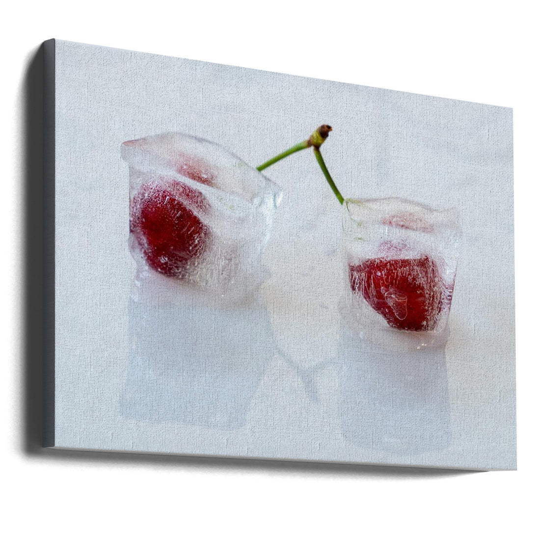 Frozen Cherry Art by Melinda Borza | Frosted Red Fruit, Large Canvas Wall Art Print | Artsy Earth