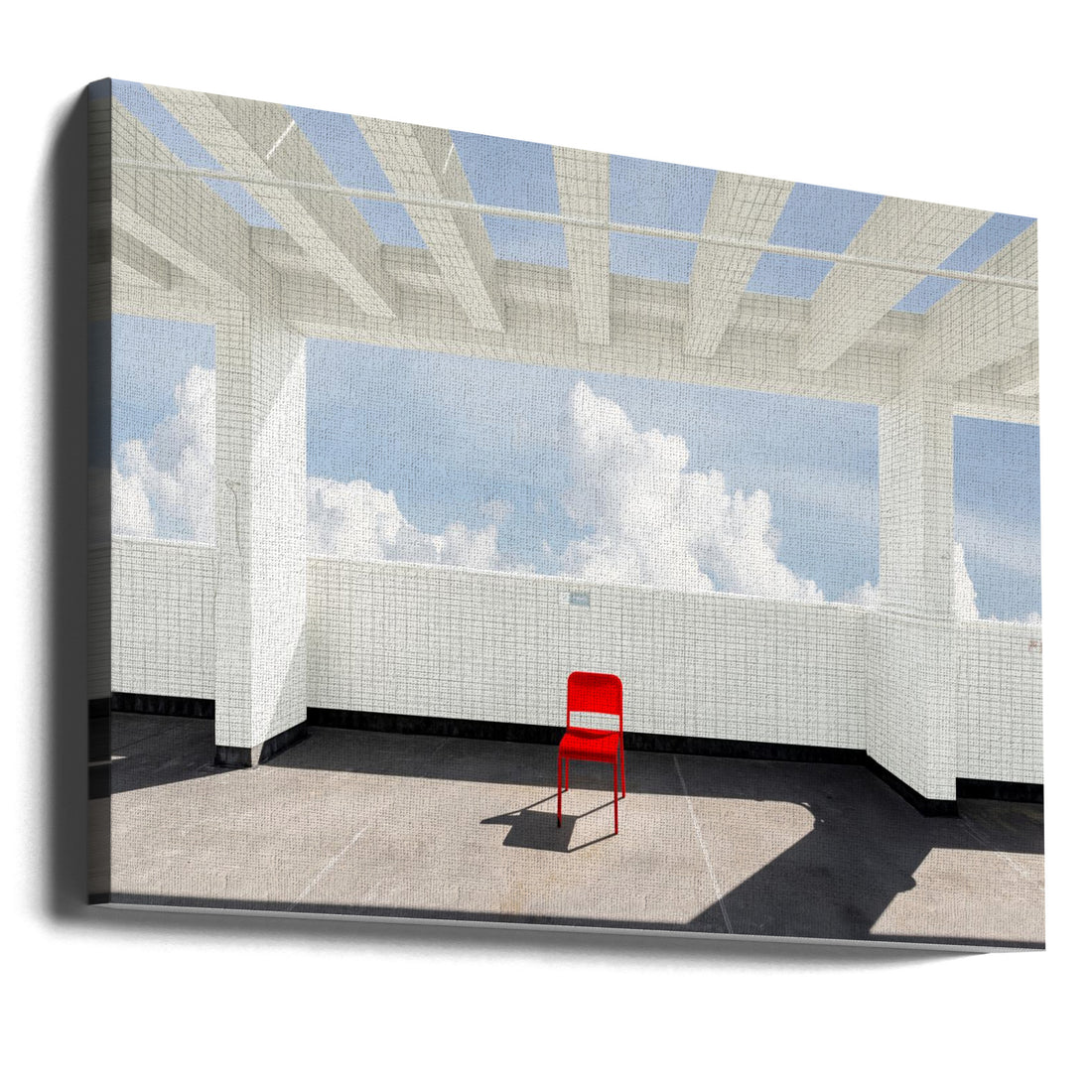 Alone time by Xiaopeng Guan | Red Chair Architecture, Large Canvas Wall Art Print | Artsy Earth