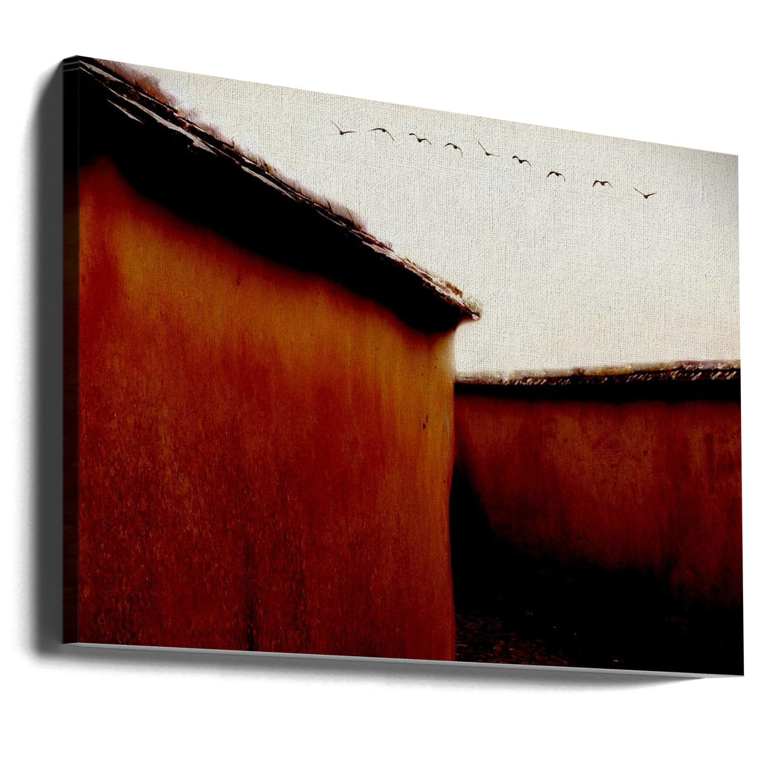 Leaving For Winter by Gareth Thomas | Bird Migration Building, Large Canvas Wall Art Print | Artsy Earth