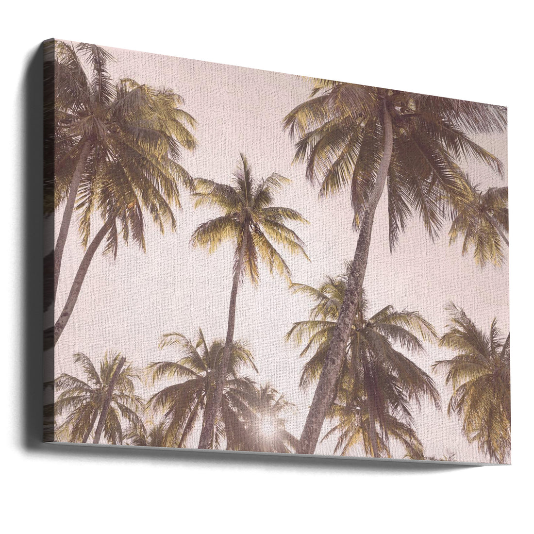 Blush Palm Trees by Kathrin Pienaar | Tropical Sunset Landscape, Large Canvas Wall Art Print | Artsy Earth