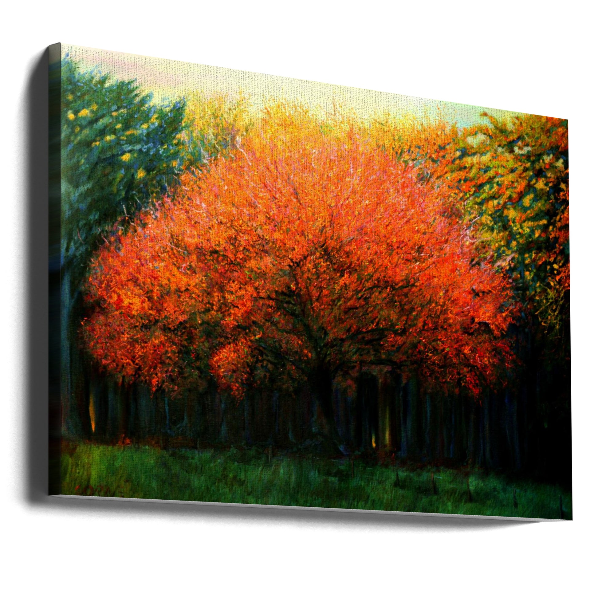 Autumn Tree at Laren by Corné Akkers | Impressionist Landscape Art, Large Canvas Wall Art Print | Artsy Earth