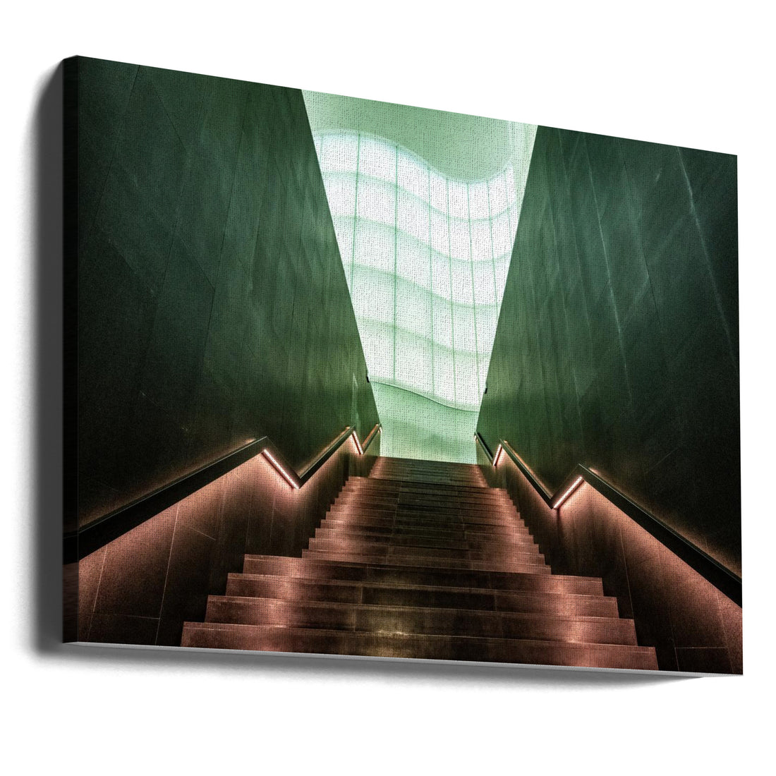 Atrium Stairs by Linda Wride | Museum Architecture Interior, Large Canvas Wall Art Print | Artsy Earth