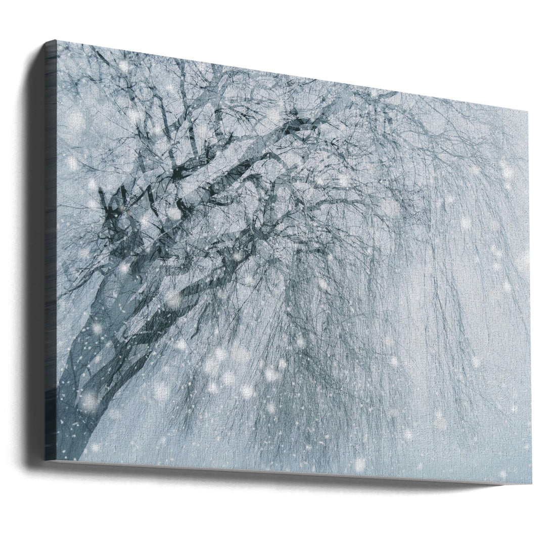 Winter Tree by Jasmine | Snowy Landscape Abstract, Large Canvas Wall Art Print | Artsy Earth