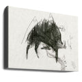 The Wild Boar, the River and the Two Mountains by Leonardo Flores | Black And White Nature Drawing, Large Canvas Wall Art Print | Artsy Earth