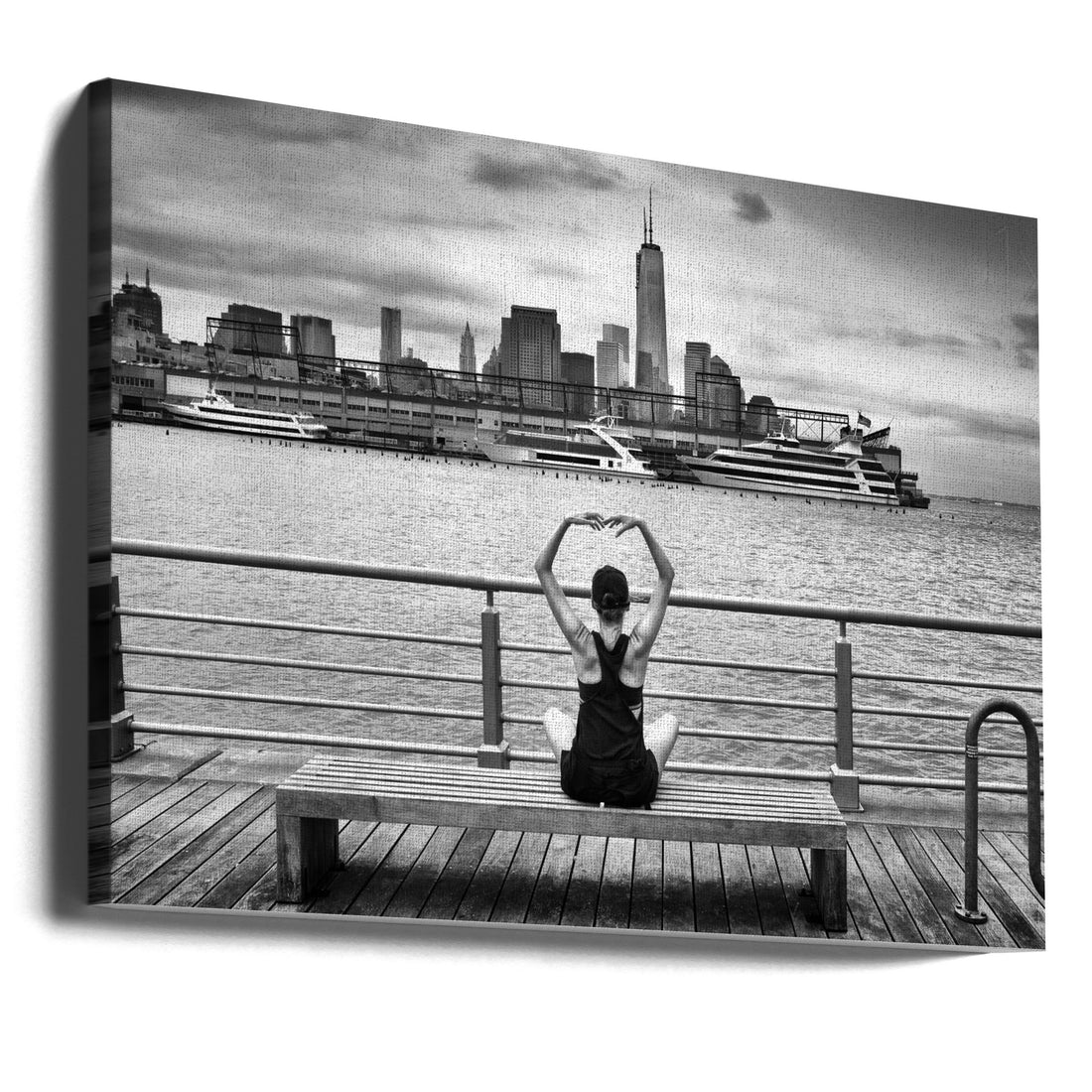 Urban Meditation by Michel Guyot | Peaceful City Skyline, Large Canvas Wall Art Print | Artsy Earth