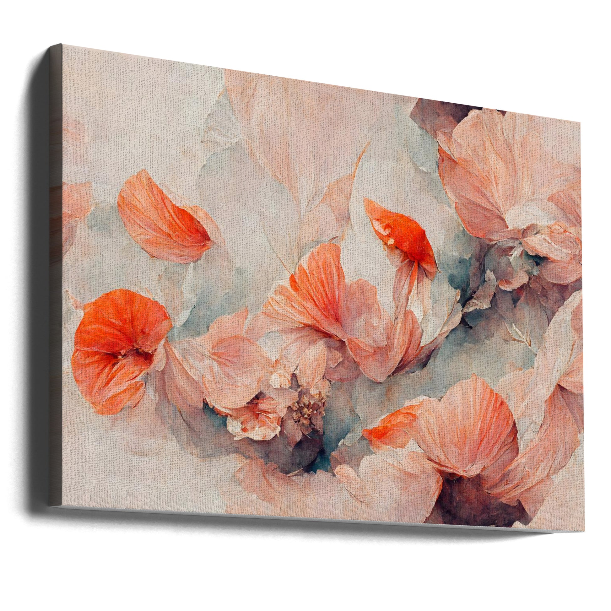 Wild Coral Flowers by Treechild | Botanical Watercolor Abstract, Large Canvas Wall Art Print | Artsy Earth