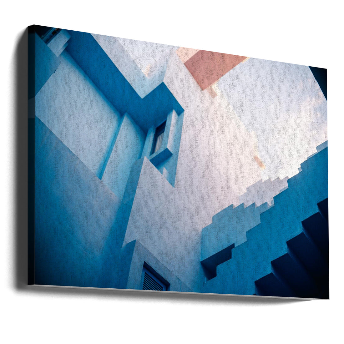 Spanish Architecture by Raisa Zwart | Colorful Building Stairs, Large Canvas Wall Art Print | Artsy Earth