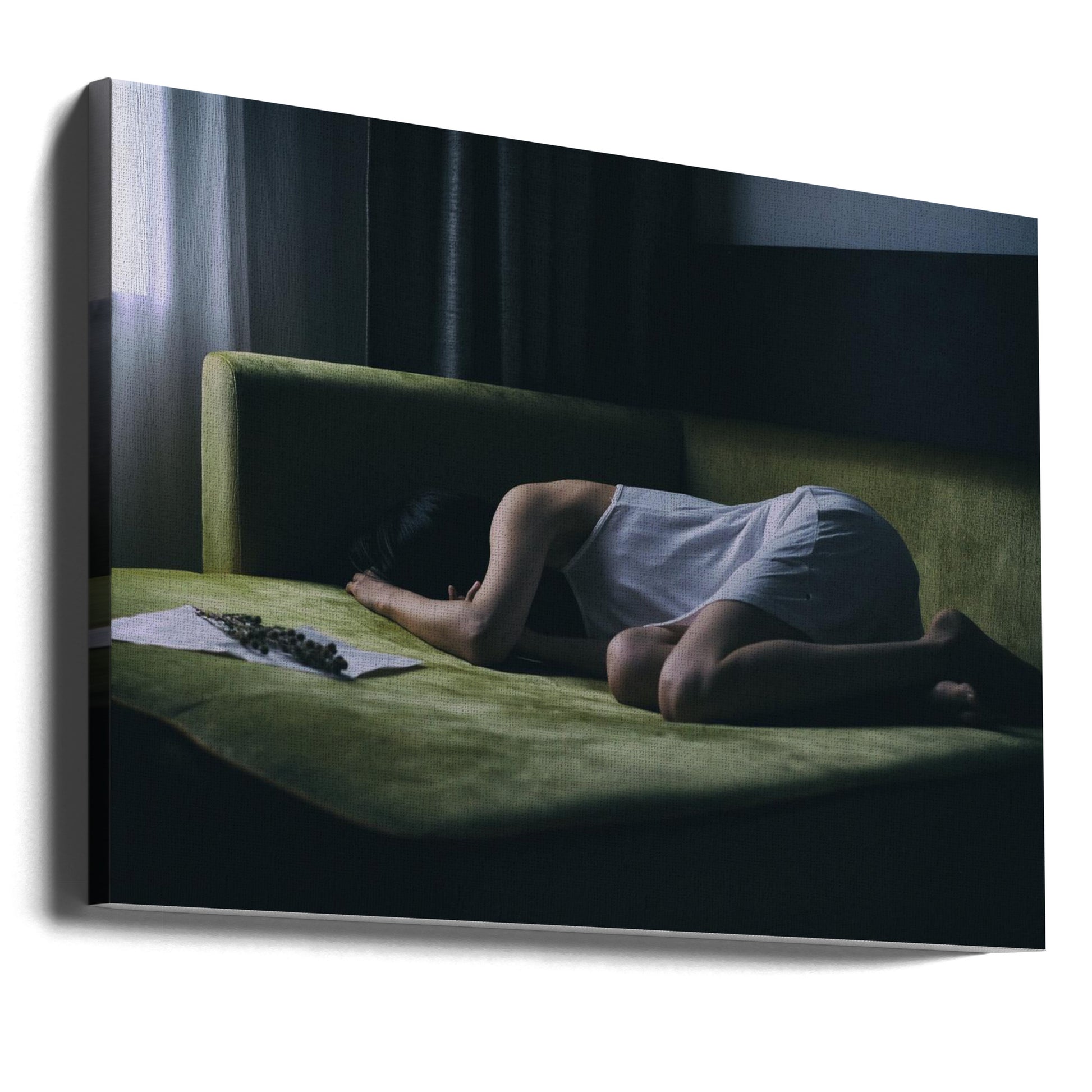 Afternoon Girl by Takaaki Ishikura | Lonely Woman Portrait, Large Canvas Wall Art Print | Artsy Earth