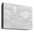 Detailed World Map by Rosana Laiz Blursbyai | Political World Atlas, Large Canvas Wall Art Print | Artsy Earth