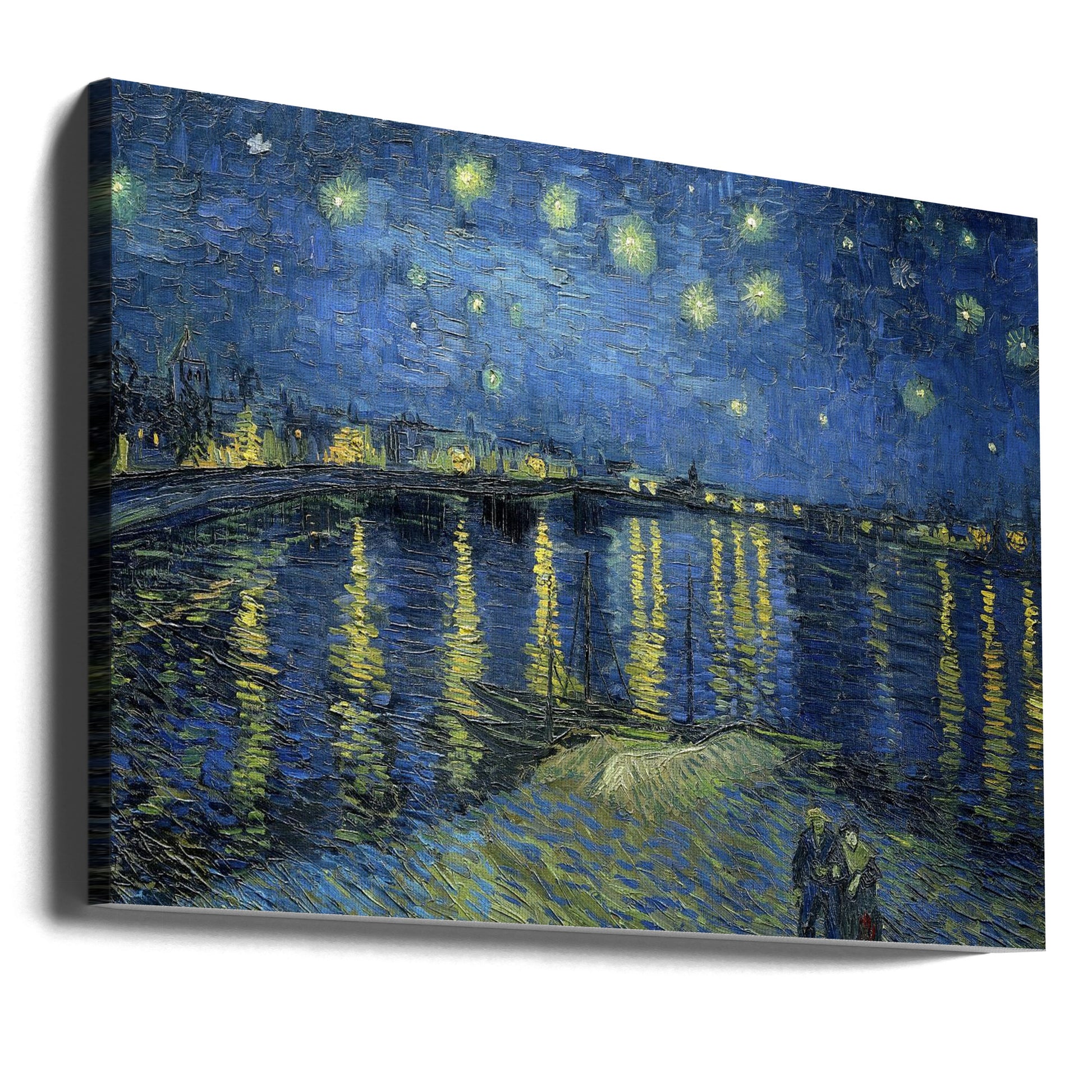 The Starry Night Over The Rhone by Vincent Van Gogh | Van Gogh Oil Painting, Large Canvas Wall Art Print | Artsy Earth