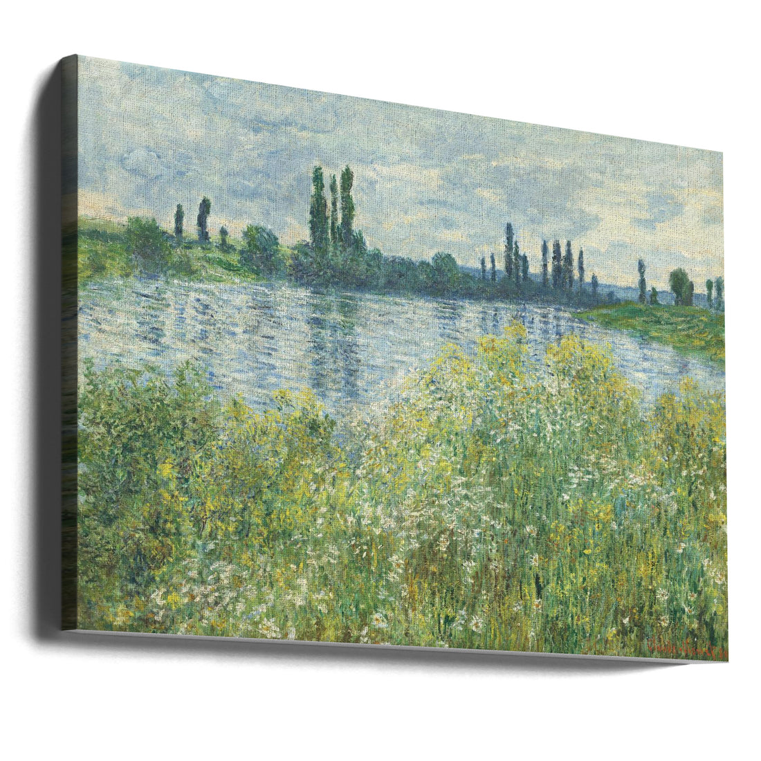 Banks Of The Seine by Claude Monet | Monet Landscape Painting, Large Canvas Wall Art Print | Artsy Earth