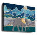 Landscape elephant moonlit mountains by Sarah Manovski | African Moonlit Landscape, Large Canvas Wall Art Print | Artsy Earth