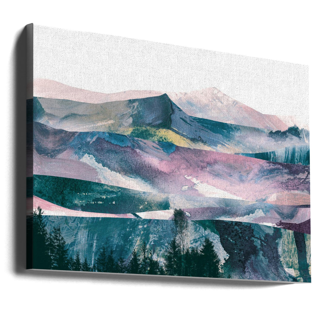 Mountain Views by Dan Hobday | Abstract Mountain Landscape, Large Canvas Wall Art Print | Artsy Earth