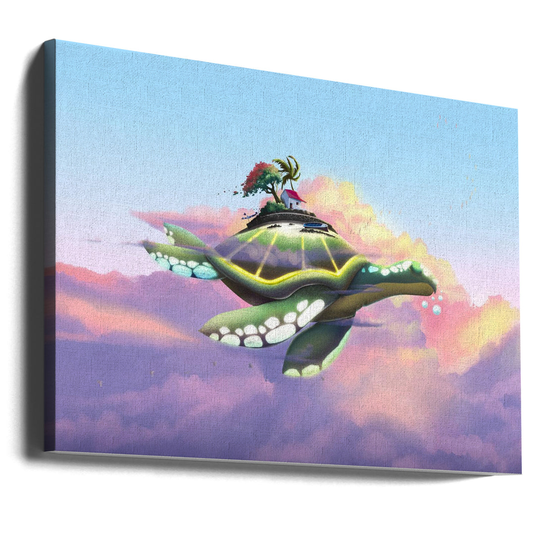 The Floater by Fadil Roze | Fantasy Turtle House, Large Canvas Wall Art Print | Artsy Earth