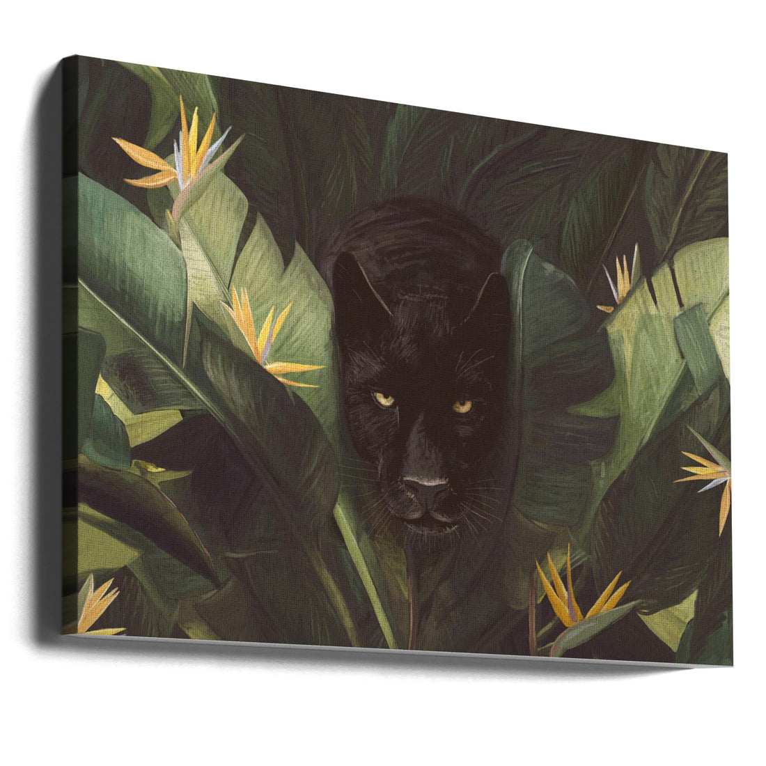 Hello Panther by Florent Bodart | Black Panther Painting, Large Canvas Wall Art Print | Artsy Earth