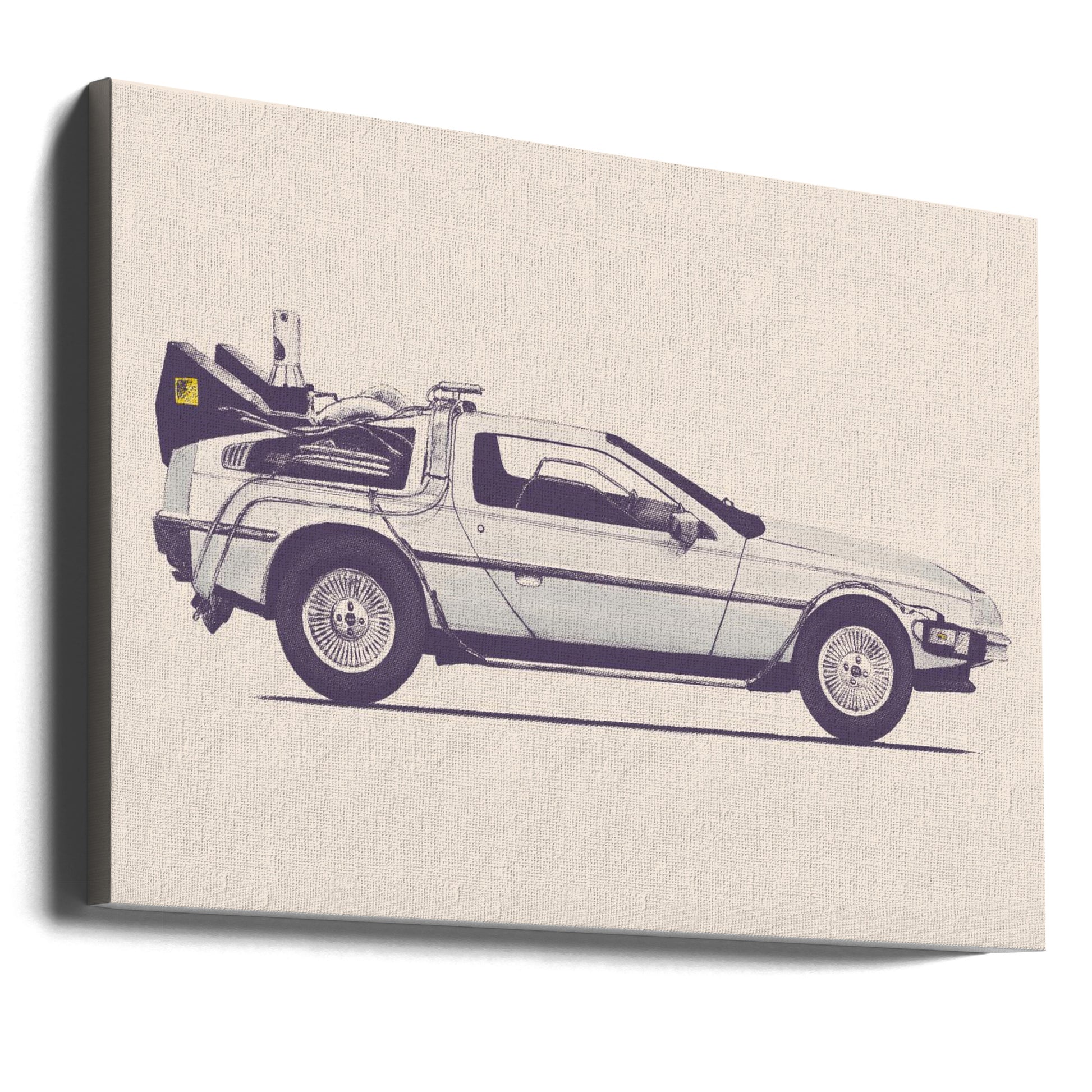 Delorean Sports Car by Florent Bodart | Vintage Sports Car, Large Canvas Wall Art Print | Artsy Earth