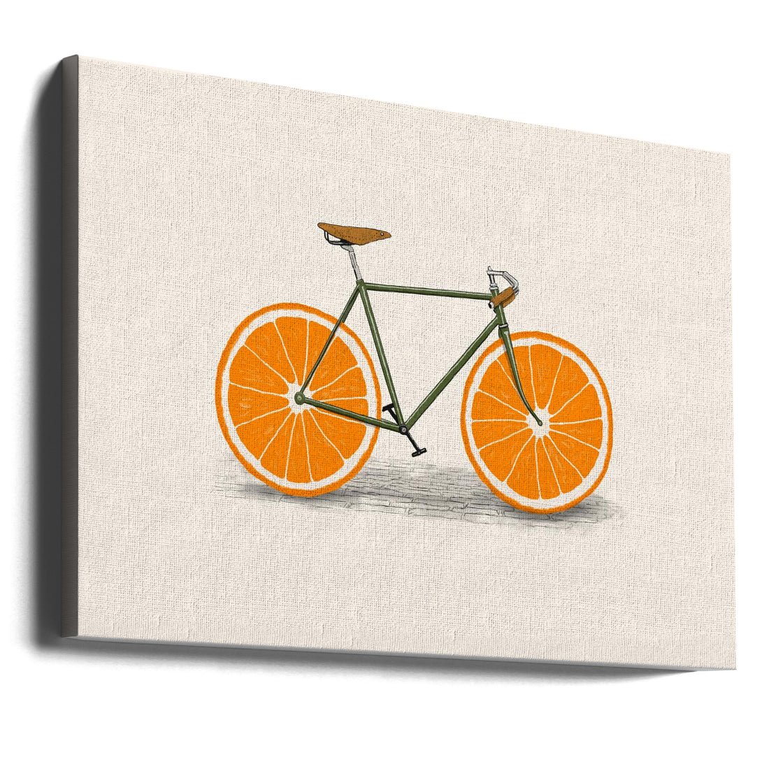 Orange Wheels by Florent Bodart | Bicycle Transportation Vehicle, Large Canvas Wall Art Print | Artsy Earth