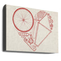 Love Bike by Florent Bodart | Geometric Bicycle Pattern, Large Canvas Wall Art Print | Artsy Earth