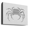 Crab Grey Poster by Florent Bodart | Abstract Animal Pattern, Large Canvas Wall Art Print | Artsy Earth