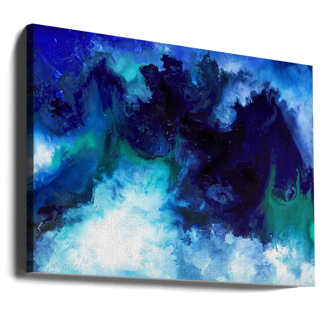 Deep Sea by Alyson Storms | Abstract Blue Painting, Large Canvas Wall Art Print | Artsy Earth