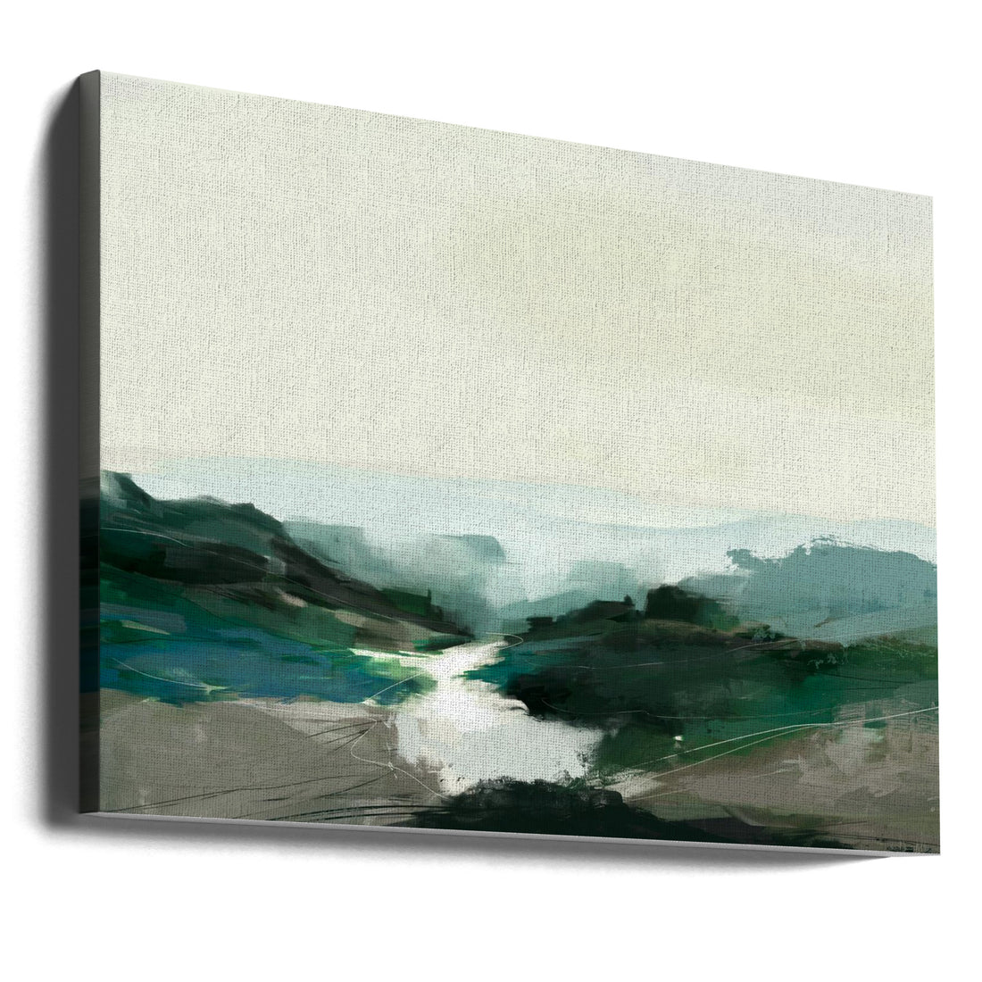 Highland View by Dan Hobday | Abstract Green Landscape, Large Canvas Wall Art Print | Artsy Earth