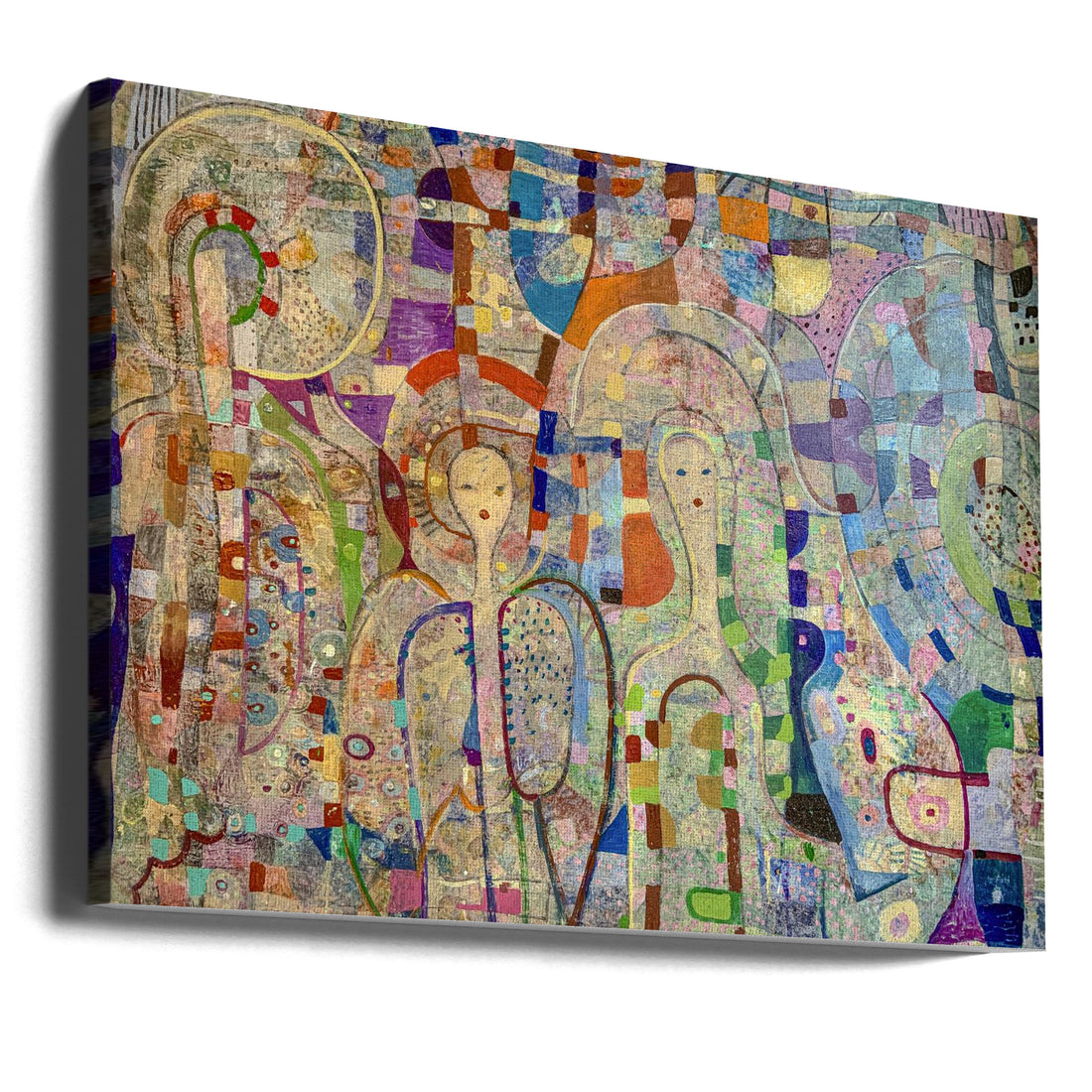 Angels Among Us by Alise Loebelsohn | Abstract Angel Painting, Large Canvas Wall Art Print | Artsy Earth