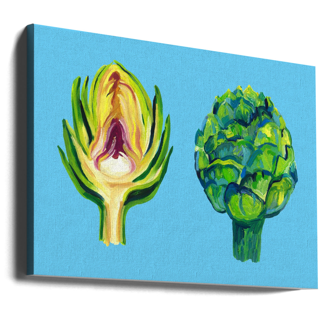 Artichokes Painting by Alice Straker | Colorful Food Art, Large Canvas Wall Art Print | Artsy Earth