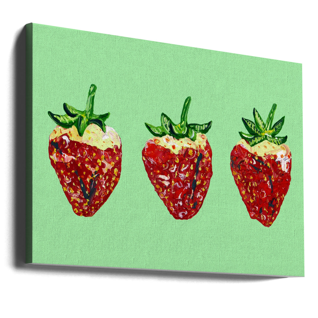 Strawberries by Alice Straker | Fresh Juicy Fruit, Large Canvas Wall Art Print | Artsy Earth