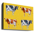 Cow Art On Yellow by Alice Straker | Pastoral Cattle Painting, Large Canvas Wall Art Print | Artsy Earth