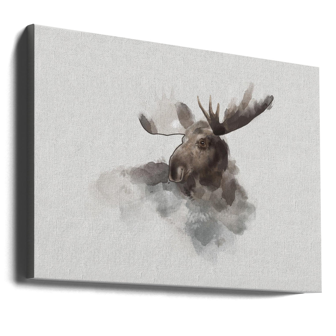 Elk Illustration by Gabriella Roberg | Wildlife Watercolor Art, Large Canvas Wall Art Print | Artsy Earth