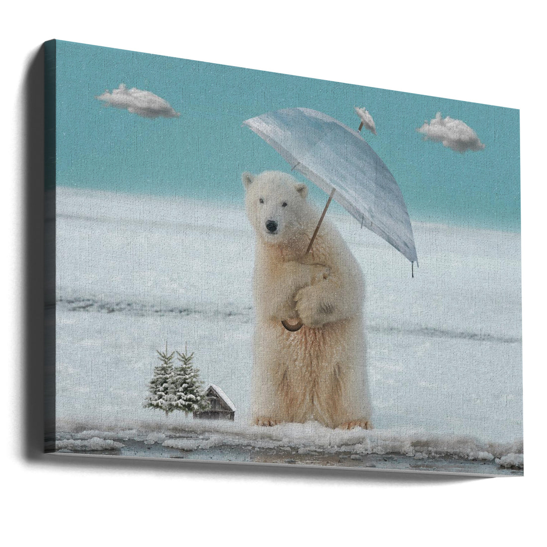 Polar Bear by Salome Zhividze | Arctic Wildlife Nature, Large Canvas Wall Art Print | Artsy Earth