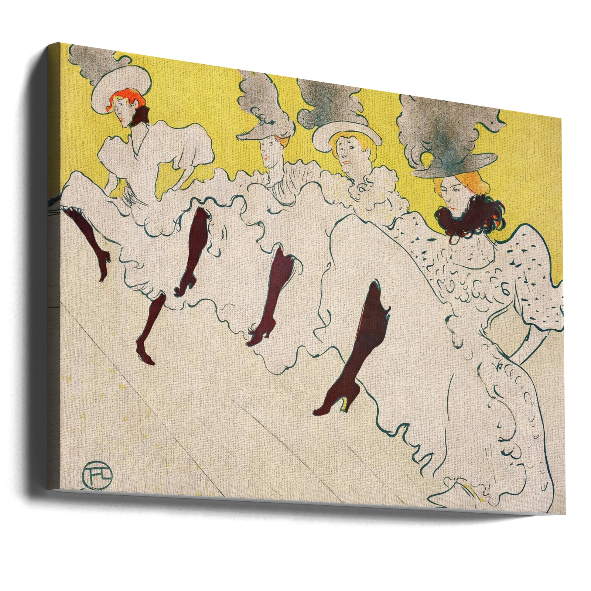 French Dancers Poster by Toulouse Lautrec | Vintage Dance Performance, Large Canvas Wall Art Print | Artsy Earth