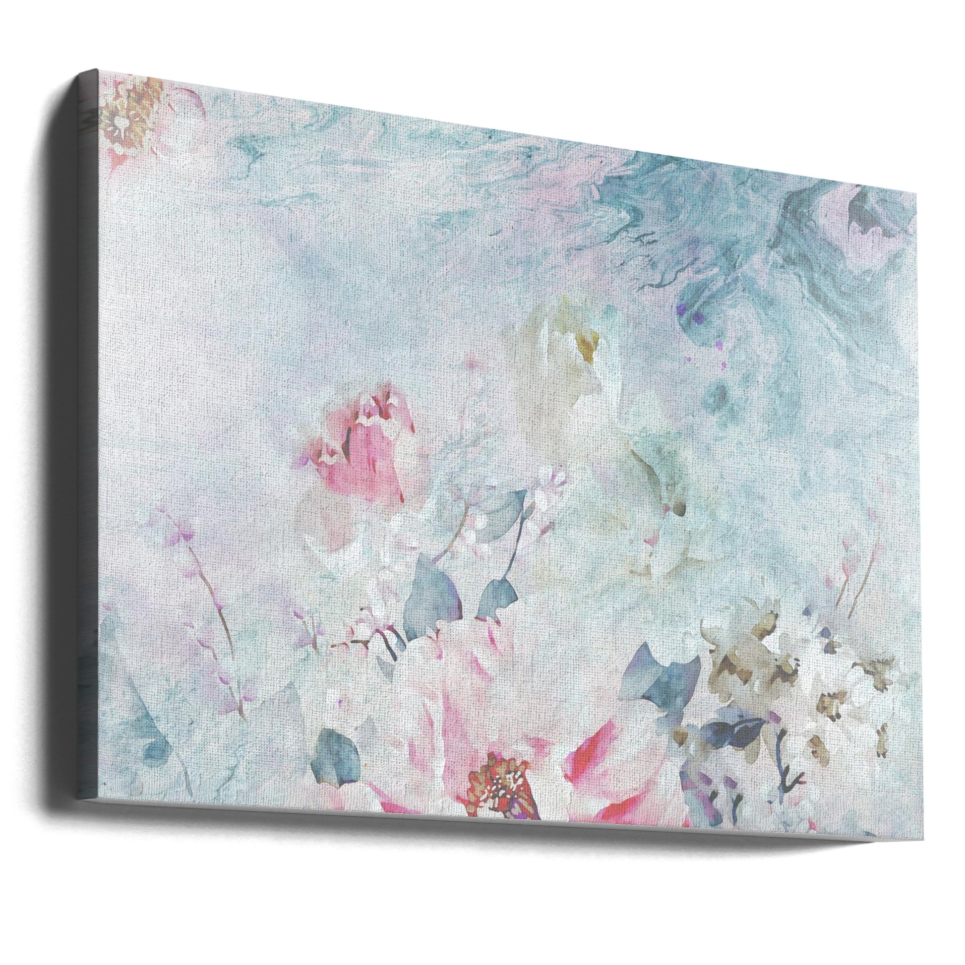 Pastel Floral Ombre by Rafal Kulik | Elegant Botanical Pattern, Large Canvas Wall Art Print | Artsy Earth