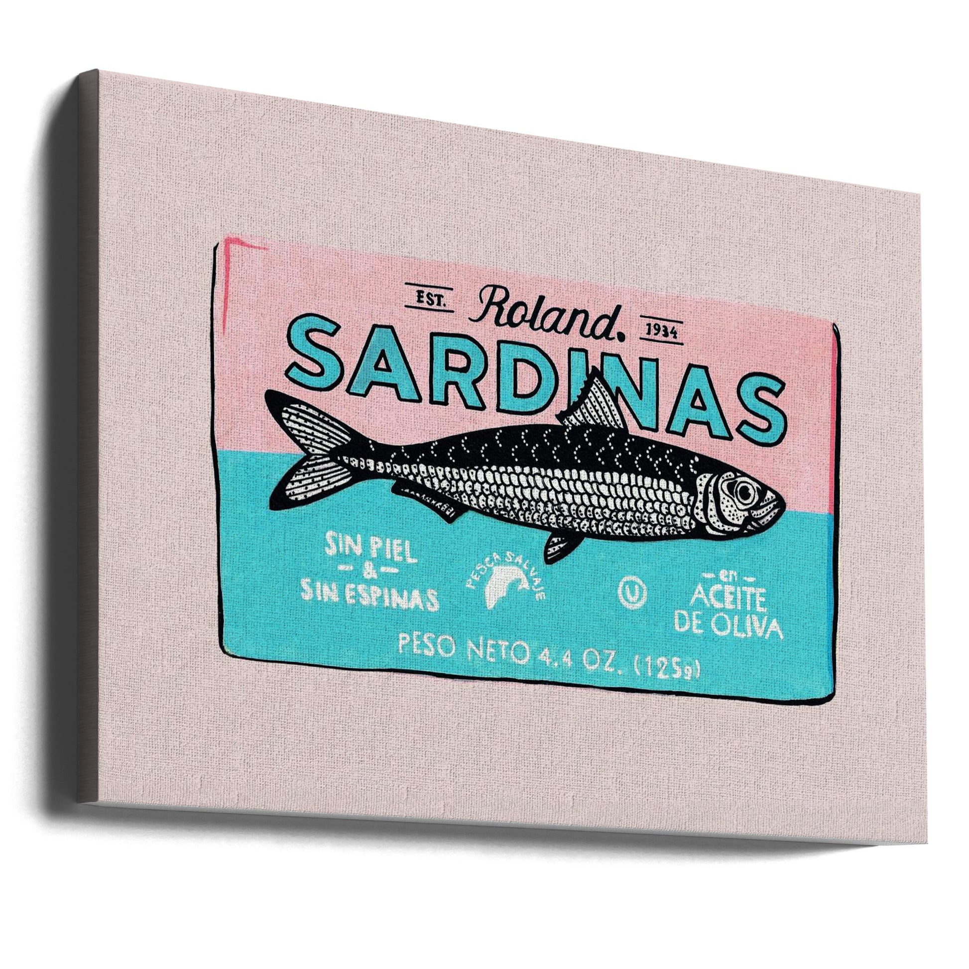 Sardines Art Print by Studio Mandariini | Vintage Food Illustration, Large Canvas Wall Art Print | Artsy Earth