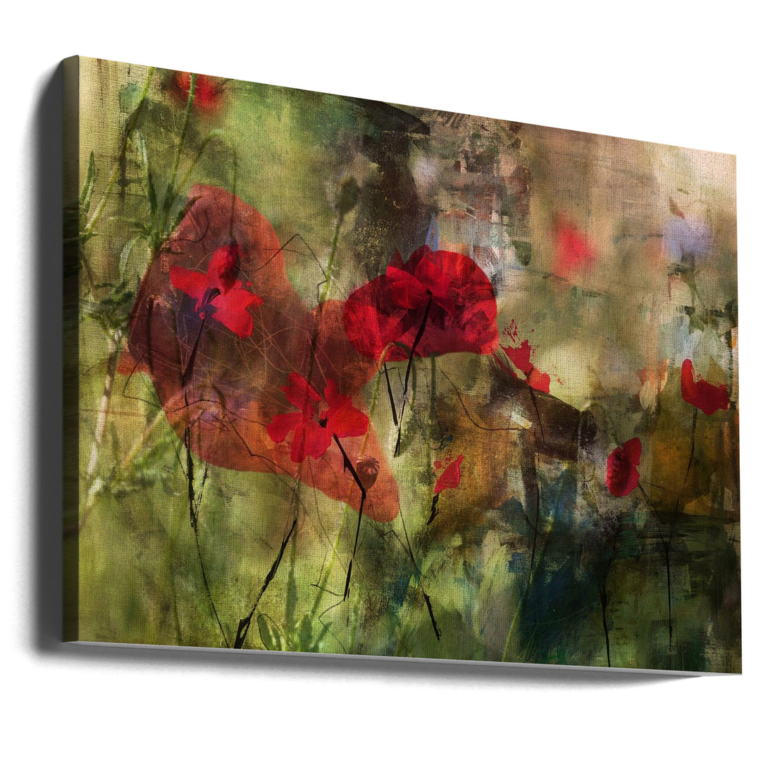 Poppies by Ellen Van Deelen | Floral Botanical Painting, Large Canvas Wall Art Print | Artsy Earth