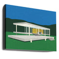 Farnsworth House by Rosi Feist | Modern Architecture Paper Art, Large Canvas Wall Art Print | Artsy Earth