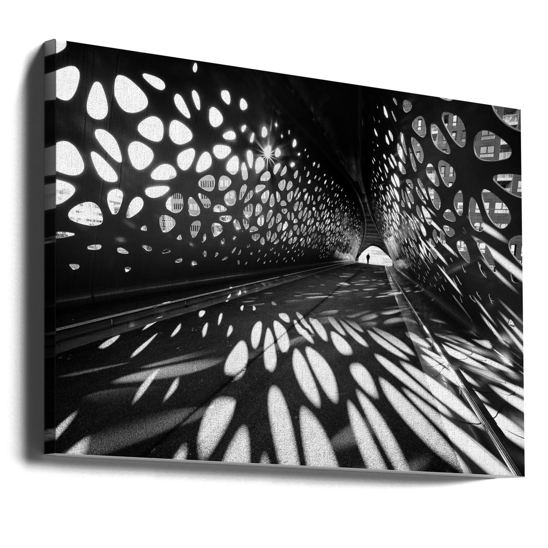 Shadow Bridge by Jean Vandijck | Geometric Architecture Lines, Large Canvas Wall Art Print | Artsy Earth