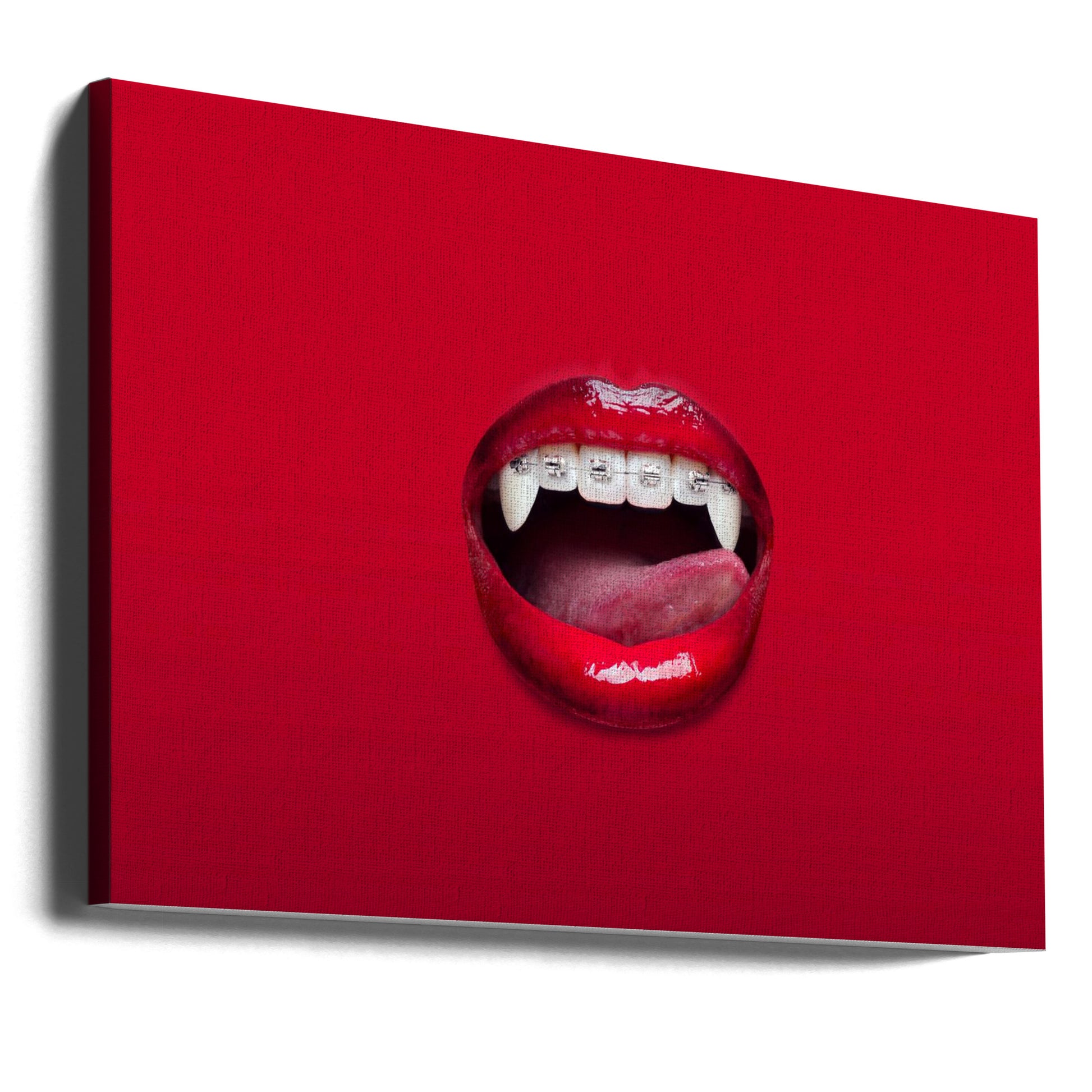 Vampire Braces by Artem Pozdniakov | Spooky Dental Horror, Large Canvas Wall Art Print | Artsy Earth