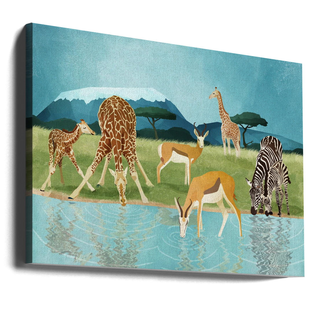 Savannah Wildlife by Goed Blauw | African Safari Animals, Large Canvas Wall Art Print | Artsy Earth