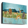 Savannah Wildlife by Goed Blauw | African Safari Animals, Large Canvas Wall Art Print | Artsy Earth