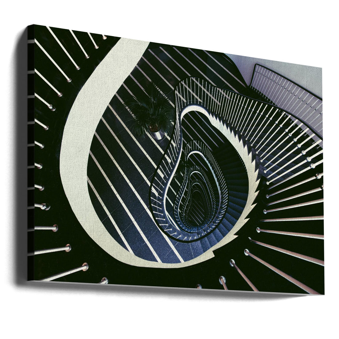 Interplay of Lines by Jean Vandijck | Spiral Staircase Architecture, Large Canvas Wall Art Print | Artsy Earth