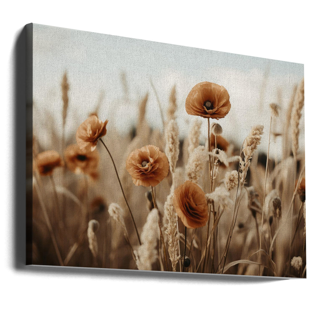 Orange Poppy Field by Treechild | Floral Botanical Landscape, Large Canvas Wall Art Print | Artsy Earth