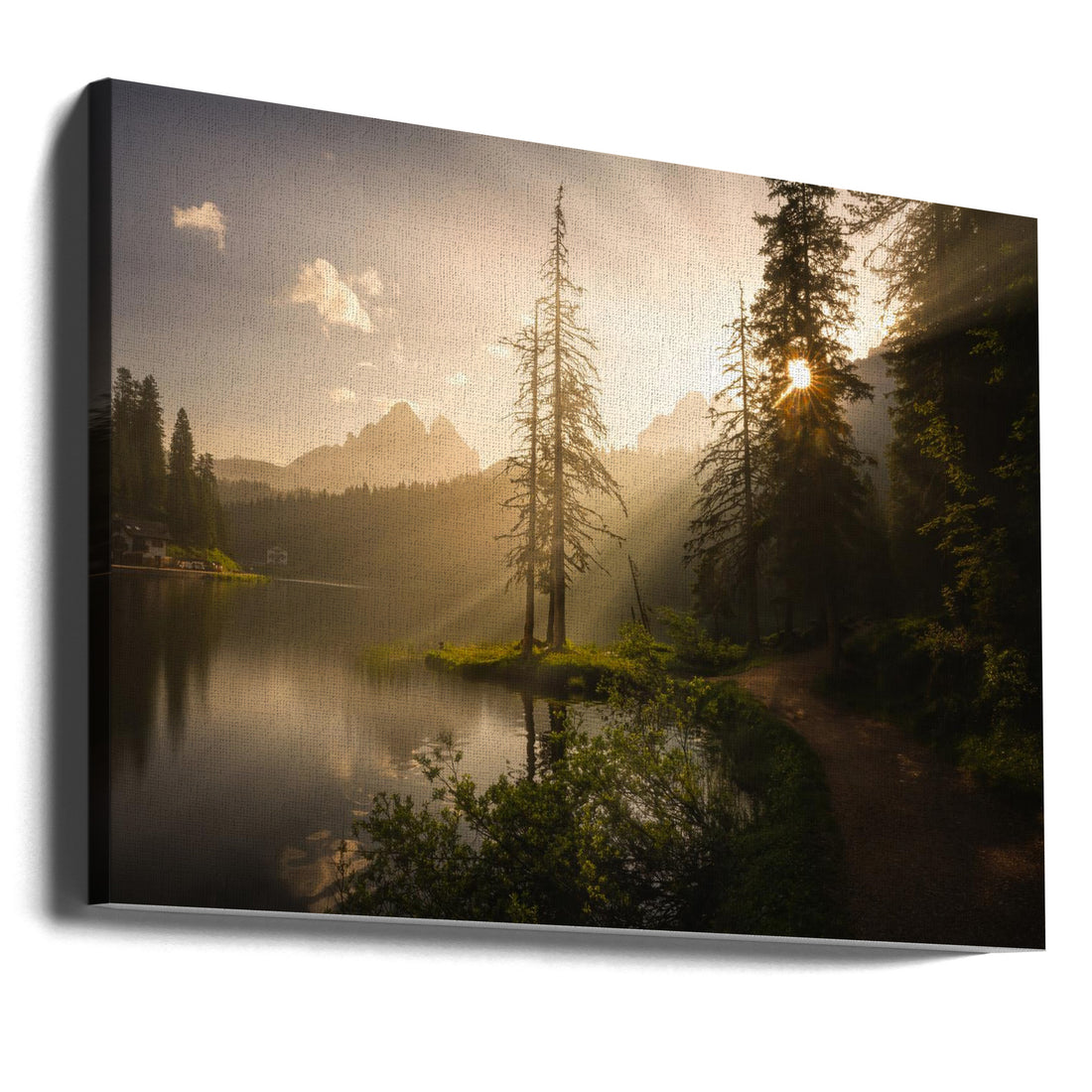 Morning Light by Yongnan Li （李永男） | Mountain Lake Wilderness, Large Canvas Wall Art Print | Artsy Earth