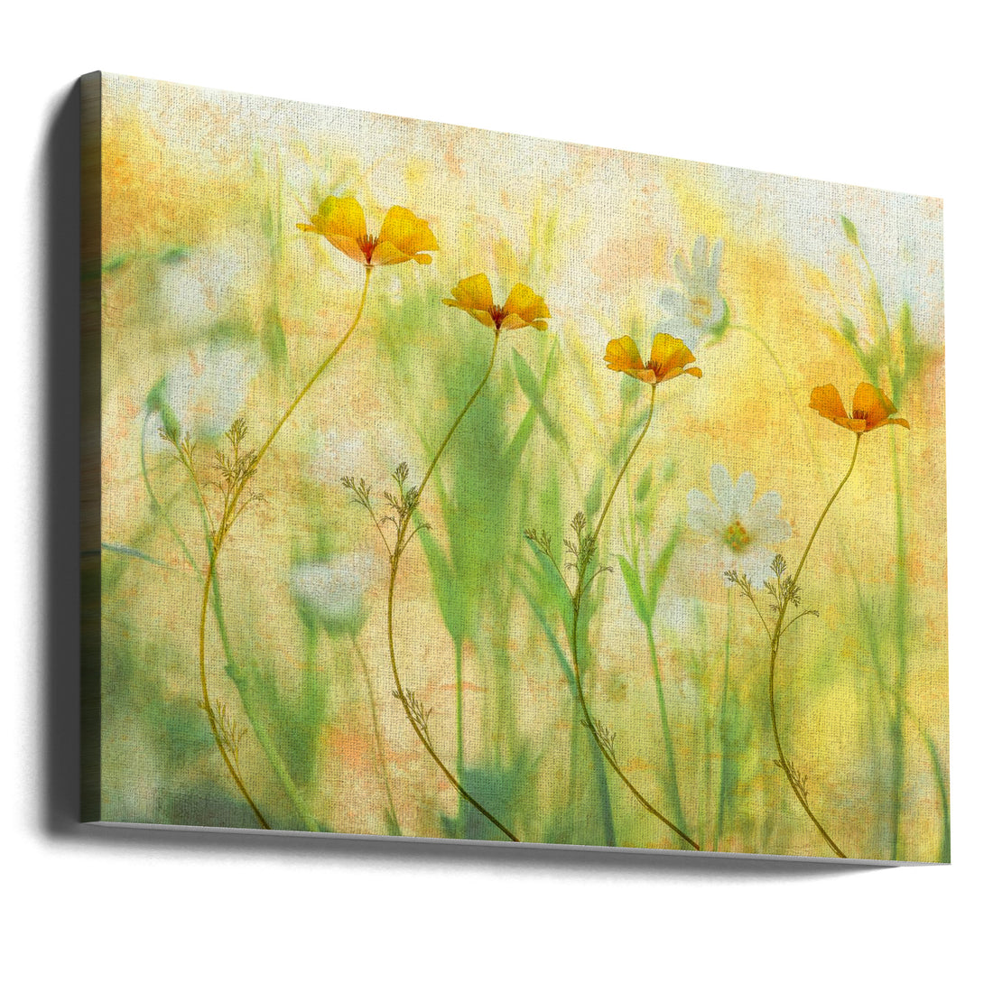 Twisting Wildflowers by Hilda Van Der Lee | Floral Meadow Abstract, Large Canvas Wall Art Print | Artsy Earth